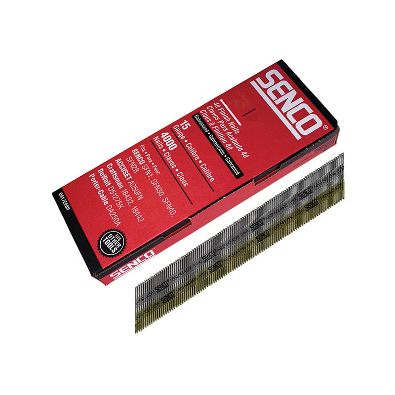 Chisel Smooth Brad Nails Galvanised 15G x 32mm (Pack 4000) SENDA15EAB - Senco