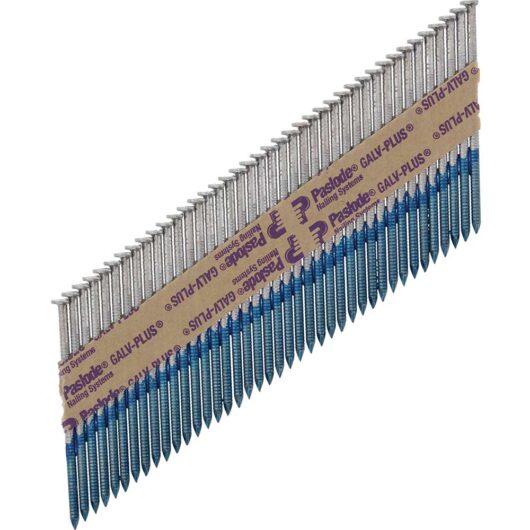 Paslode IM360CI Galvanised+ Ring Shank Collated Nails and Gas 90mm Pack of 2200